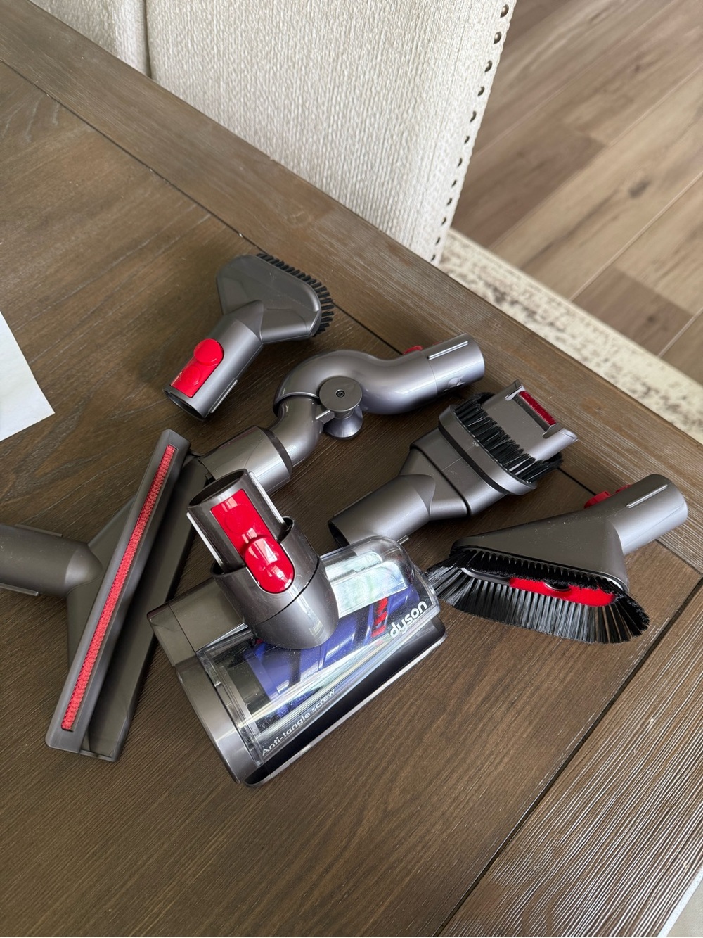 Dyson Gray and Red Vacuum Attachment Set